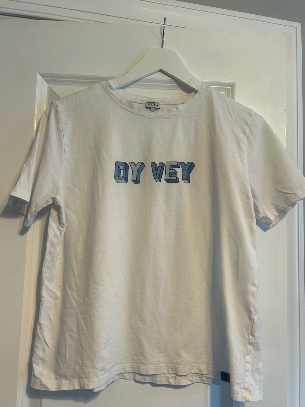 KULE ‘OY VEY’ White Graphic T-Shirt